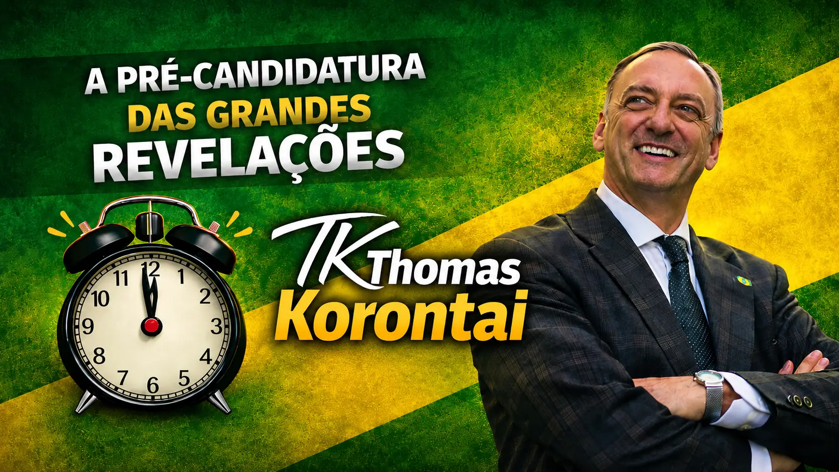 Thomas Korontai em arte de destaque do blog com a chamada A pré-candidatura das grandes revelações